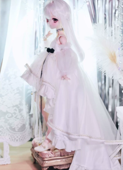 Mang Guomao BJD Clothes [Rose] Trailing Gown for MSD/SD Ball-jointed Doll