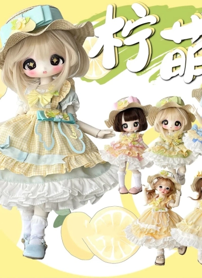 DuDu Doll BJD Clothes [Lemon Sprout] Dress Set for 1/6 Size Ball-jointed Doll