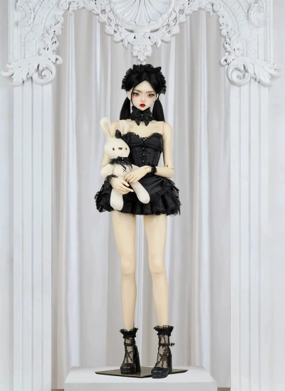 BJD Clothes Fishbone Corset Lace Skirt Set for 1/4 SD SD16 70cm Ball-jointed Doll