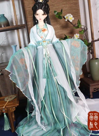 BJD Clothes Female Ancient Suit (Lv Jin) for MSD/Large SD girl Size Ball-jointed Doll