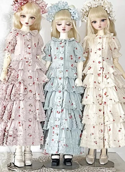 RaCoCo BJD Clothes Cherry Tiered Dress for 1/3 SD10 SDGR Ball-jointed Doll