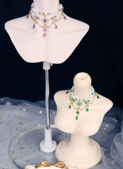 Mococos BJD Accessory Pearl Zircon Necklace for 1/3 ID75 Ball-jointed Doll