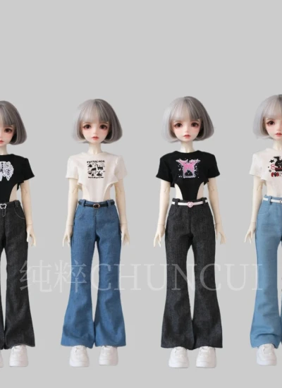 BJD Clothes Bodysuit Flared Pants for OB24 1/6 1/4 1/3 Ball-jointed Doll