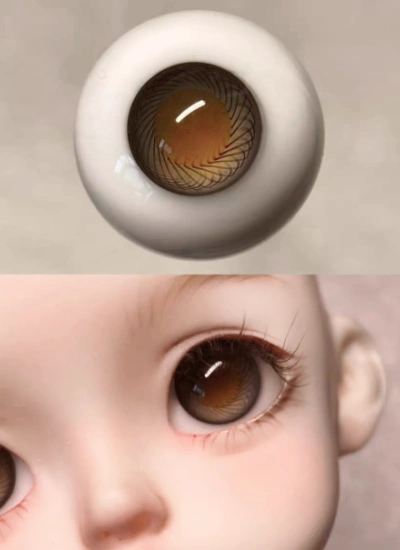 ドール用アイ グラスアイ ブラウン リアル風 8mm/10mm/14mm/16mm/18mm/20mmサイズ人形用 BJD