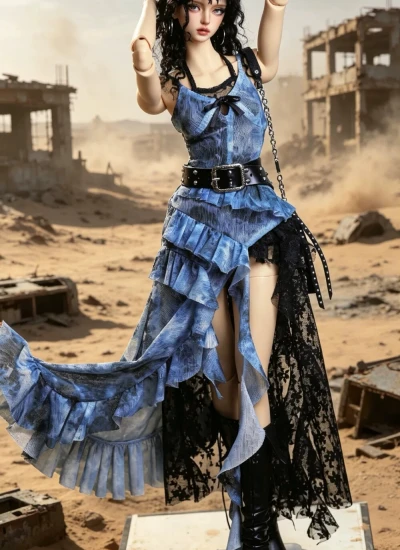 BJD Clothes Wasteland Style Dress for Large 1/4 Ball-jointed Doll