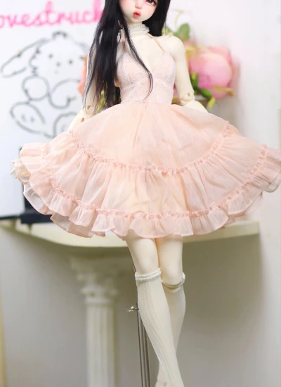 BJD Clothes Angel Journey Pink Chiffon Dress for 1/3 Ball-jointed Doll