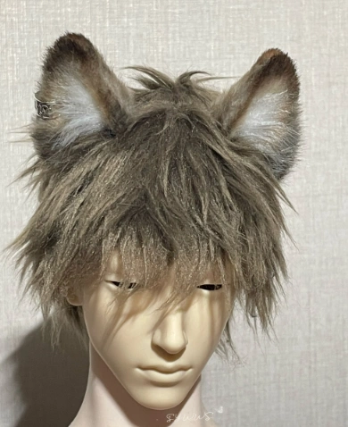 BJD Brown Gray Wolf Dog Ears for YOSD/MSD/SD/70cm Ball-jointed Doll