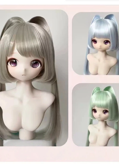 MQQ BJD Wig Cat Ears Style Hair for 1/4 1/3 Ball-jointed Doll