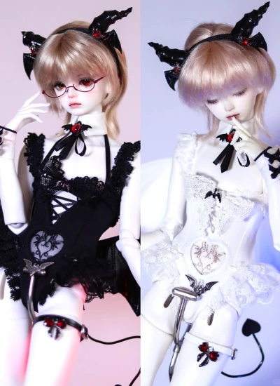 BJD Clothes Boy Girl Succubus Bodysuit for MSD Size Ball-jointed Doll