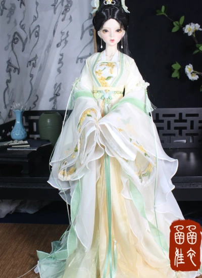 BJD Clothes Female Ancient Suit (Qing Huan) for MSD/Large SD girl Size Ball-jointed Doll
