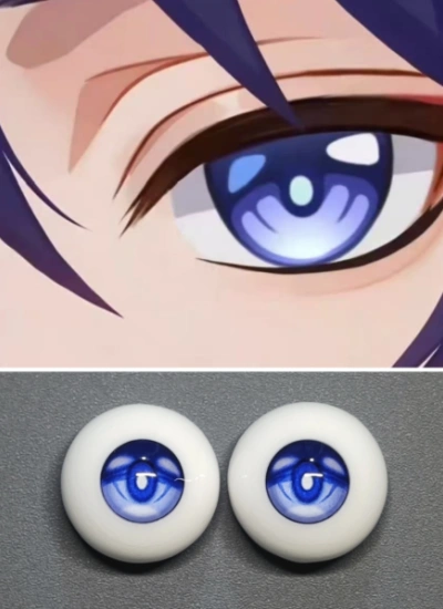 ドール用アイ 樹脂+石膏アイ ブルー【YS8】8mm/10mm/12mm/14mm/16mm/18mm BJD用