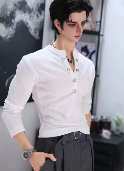 BJD Clothes Henley Shirt for 75cm 77cm Size Ball-jointed Doll