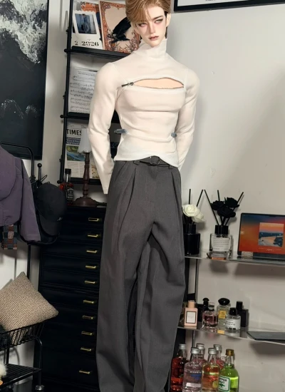 BJD Clothes Open-bust Turtleneck Base Top for 75cm 77cm Size Ball-jointed Doll