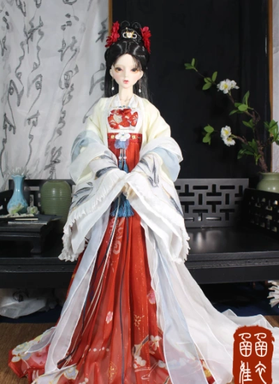 BJD Clothes Female Ancient Suit (Hong Ying) for MSD/Large SD girl Size Ball-jointed Doll