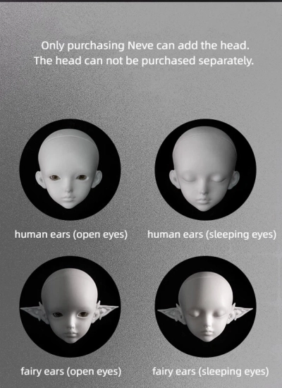 BJD Head Neve Head for 1/6 Size Ball Jointed Doll