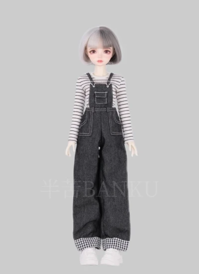 BJD Clothes Denim Overalls for OB24 1/6 1/4 1/3 Ball-jointed Doll