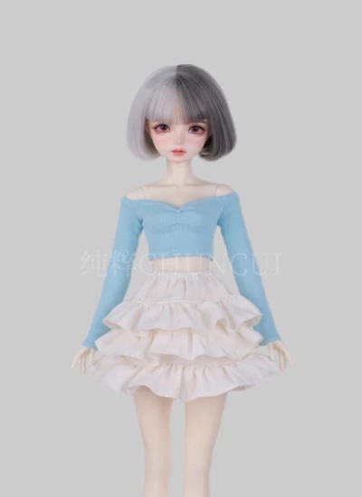 BJD Clothes Off-shoulder Top Cake Skirt for OB24 1/6 1/4 1/3 Ball-jointed Doll
