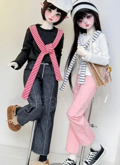 BJD Clothes Hoodie Cropped Pants for OB24 1/6 1/4 1/3 Ball-jointed Doll