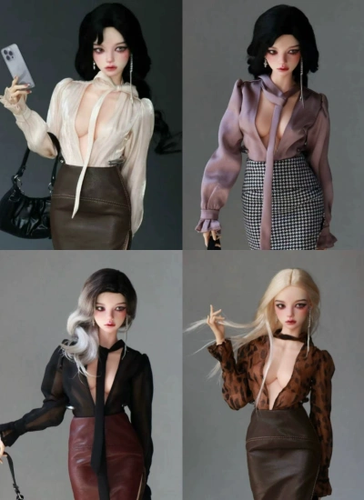 YEEVENTIDUE BJD Clothes Ribbon Blouse for Large MSD Size Ball Jointed Doll