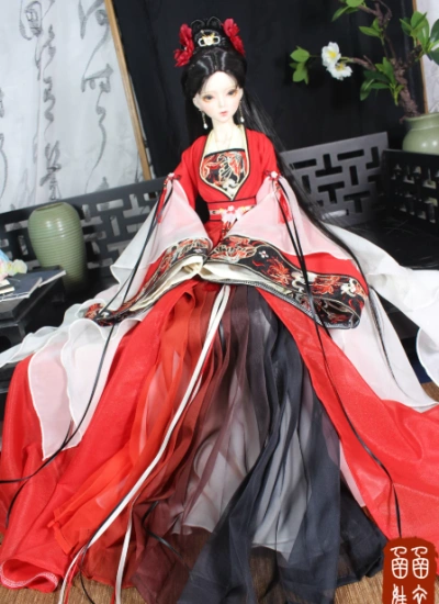BJD Clothes Female Ancient Suit (Jin Yan) for MSD/Large SD girl Size Ball-jointed Doll
