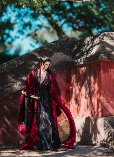 Si Shi Chun Shan BJD Clothes [Chi Yan Jun] Ancient Style Dress Set for 75cm Size Ball-jointed Doll