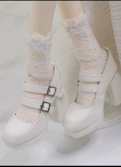 BJD Shoes Three-color Chunky High Heel Shoes for 1/3 Ball Jointed Doll