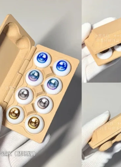 Cheese Cat BJD Egg Tray Eye Storage box for BJD Eyes 3D Printing for Eyes Ball-jointed Doll