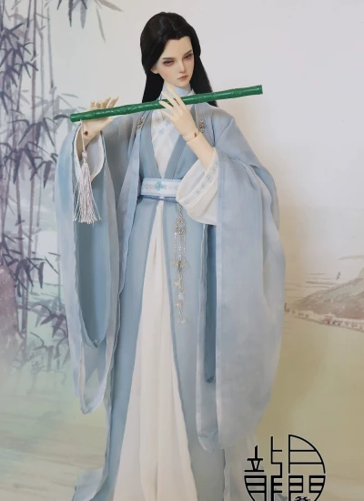 BJD Clothes [Qing Lan Boy] Ancient Style Dress Set for 1/4 68cm 70cm 73cm 75cm Boy Ball Jointed Doll