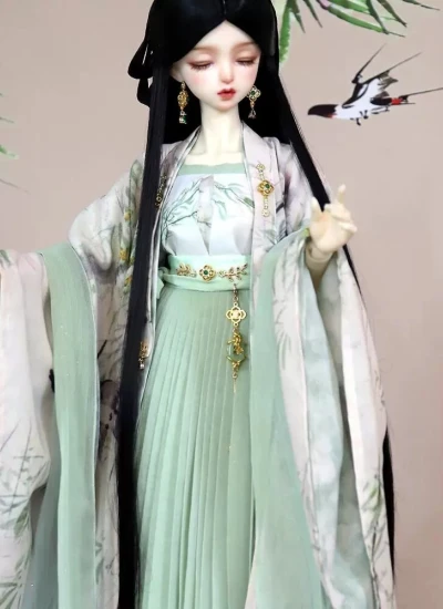 BJD Clothes [Lv Yao] Ancient Style Dress Set for 1/4 1/3 60-69cm Ball Jointed Doll