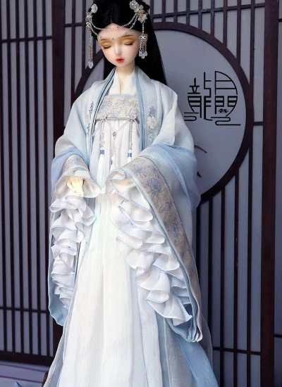BJD Clothes [Beauty under the Moon] Ancient Style Dress Set for 1/4 1/3 60-69cm Ball Jointed Doll