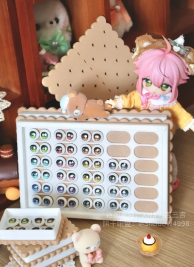 Cheese Cat BJD Eye Storage [Large] box for BJD Eyes 3D Printing for 22mm Large flat layer Eyes Ball-jointed Doll