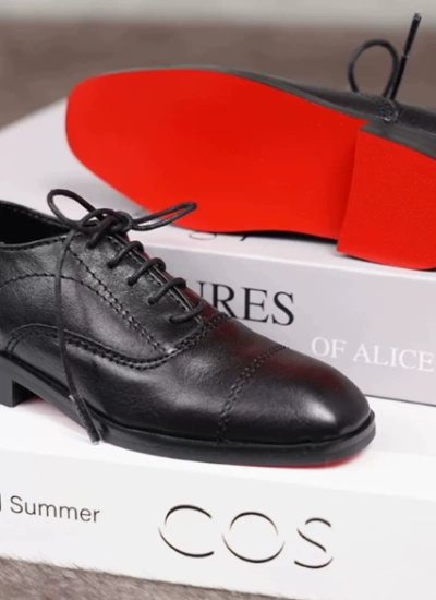 BJD Shoes Black Leather Shoes for ID75 Size Ball-jointed Doll