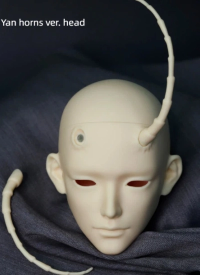 BJD Head Mu Yan Horn Ver. Head for 75cm 77cm Ball Jointed Doll