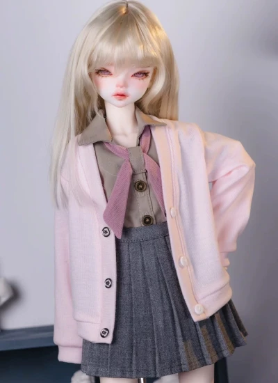 ドール用服 カーディガン ピンク  ID75/Loongsoul73/POPO68/SD/SD10/MSDサイズ 男女共通  球体関節人形用 BJD用A527