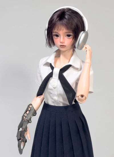BJD Clothes A528 6-Color Short-sleeve Shirt for 1/4 1/3 SDGR Popo68 Loongsoul73 ID75 Size Ball-jointed Doll