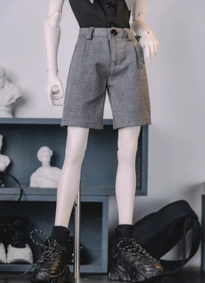 BJD Clothes A530 Gray Tailoted Bermuda Shorts for 1/4 1/3 SD10 Popo68 Loongsoul73 ID75 Size Ball-jointed Doll