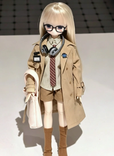 Chong Sheng BJD Trench Coat Set for MSD/Large MSD Size Ball-jointed Doll