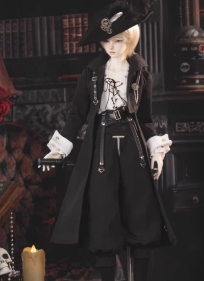 BJD Clothes Chi Lun Mi Yao Black Boy Suit for Large 1/4 Size Ball-jointed Doll