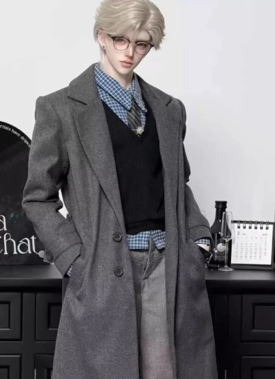 BJD Clothes BK02 Trench Coat Pants Set for 1/4 70cm 75cm 77cm Ball-jointed doll