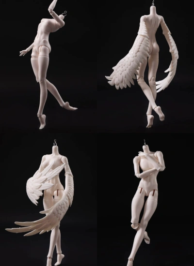 ドールボディ 拼拼楽 ( PINPINLE Body )  B45-027 人間バージョン/翼バージョン 女の子/男の子 1/4サイズ 球体関節人形用 夜鳥軽叩银鈴的旧夢シリーズ