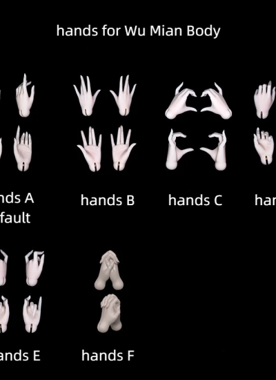BJD Hands for 1/4 Wu Mian Body Ball-jointed Doll