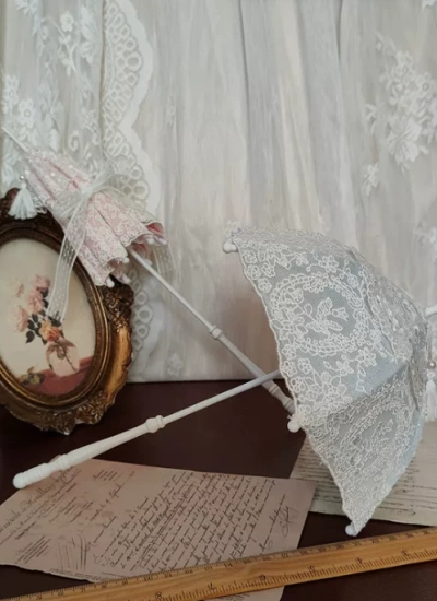 Beverly Riverside BJD Openable Vintage Long Handle Parasol for MSD/SD Size Ball-jointed Doll