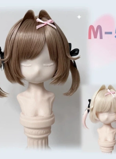 MQQ BJD Mantis Puff Double Flip Wig Style Hair for 1/4 1/3 Ball-jointed Doll
