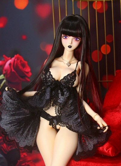 BJD Clothes Black Nightgown for MSD/SD Size Ball-jointed Doll