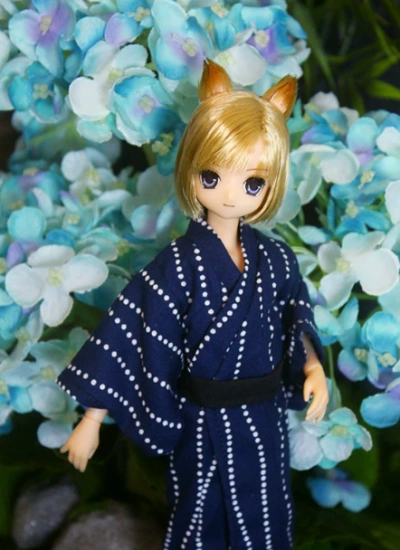 BJD Clothes Japanese Black Loungewear Pajama Set for YOSD/AZONE M&S/AZONE XS/Blythe Size Ball-jointed Doll