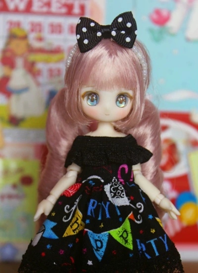BJD Clothes Tiered Cake Skirt Dress Set for 1/12 Size Ball-jointed Doll