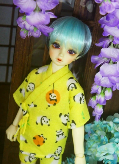 BJD Clothes Japanese Panda Loungewear Pajama Set for Set for YOSD/MSD Size Ball-jointed Doll