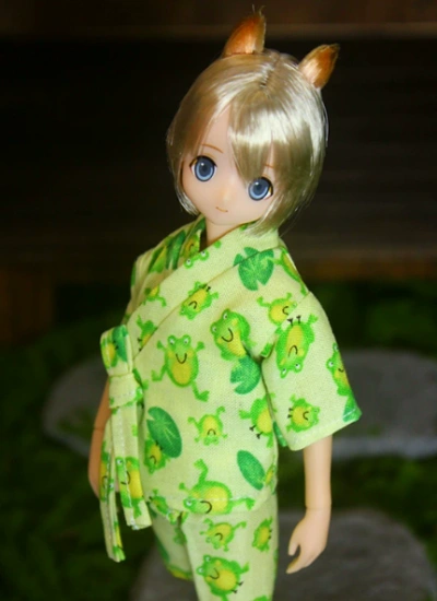 BJD Clothes Japanese Frog Loungewear Pajama Set for YOSD/MSD/AZONE M&S/AZONE XS/Blythe Size Ball-jointed Doll