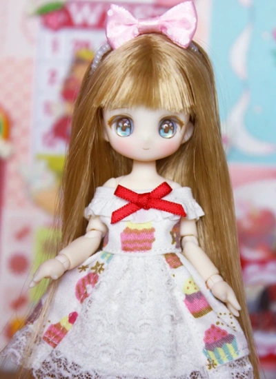 BJD Clothes Tiered Cake Skirt Dress Set for 1/12 Size Ball-jointed Doll