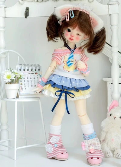 Da Fu BJD Clothes [Sweet Dream Gummy] Dress Set for 1/6 Size Ball-jointed Doll